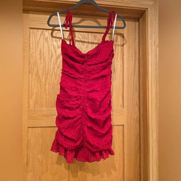Lovers + Friends Amy Red cherry Mini Dress Size Small | EUC Revolve $148 - Picture 13 of 13